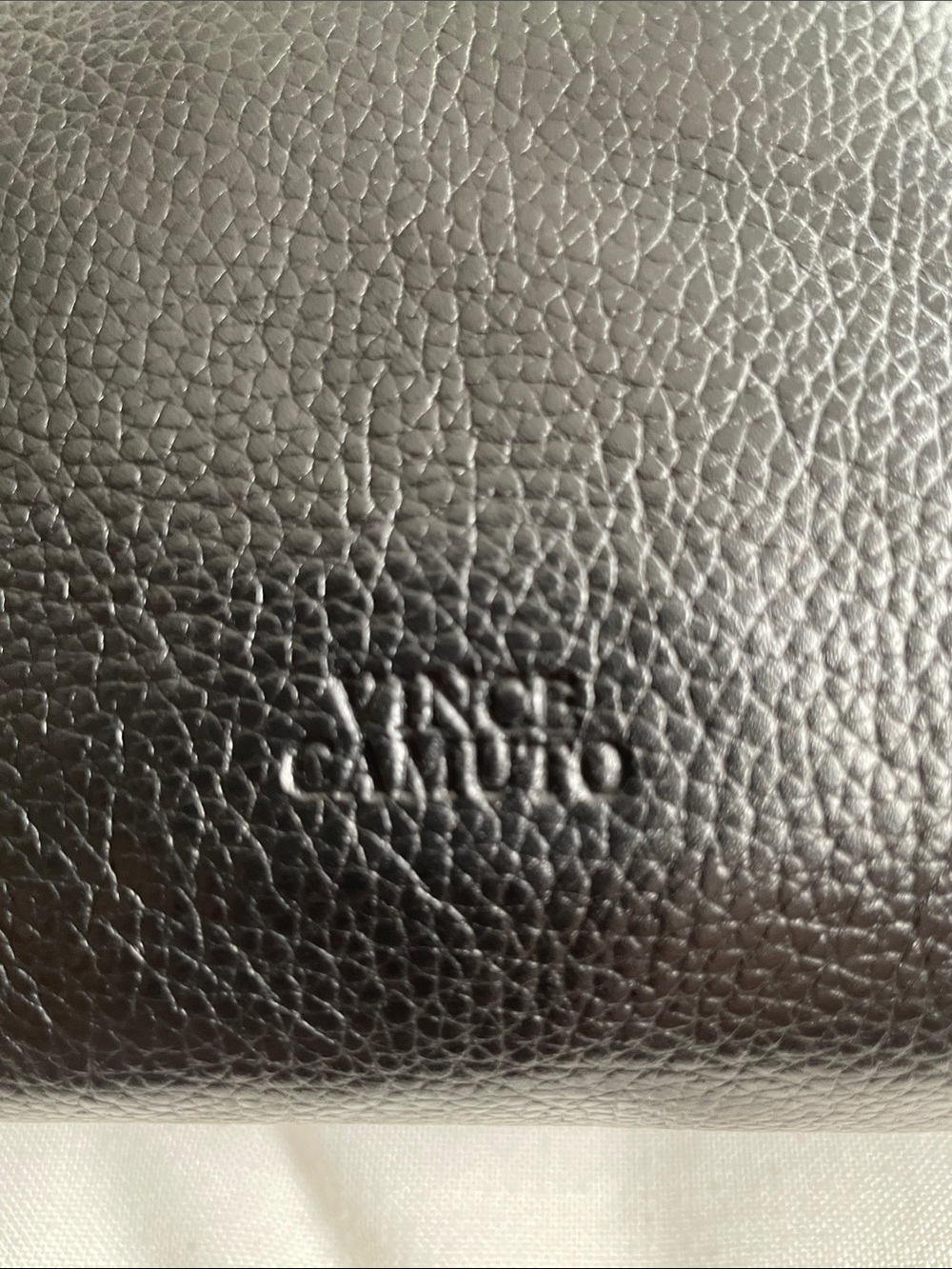Vince Camuto Black Leather Crossbody with Gold Hardware & Duo Face Brush New-EUC - Picture 2 of 11